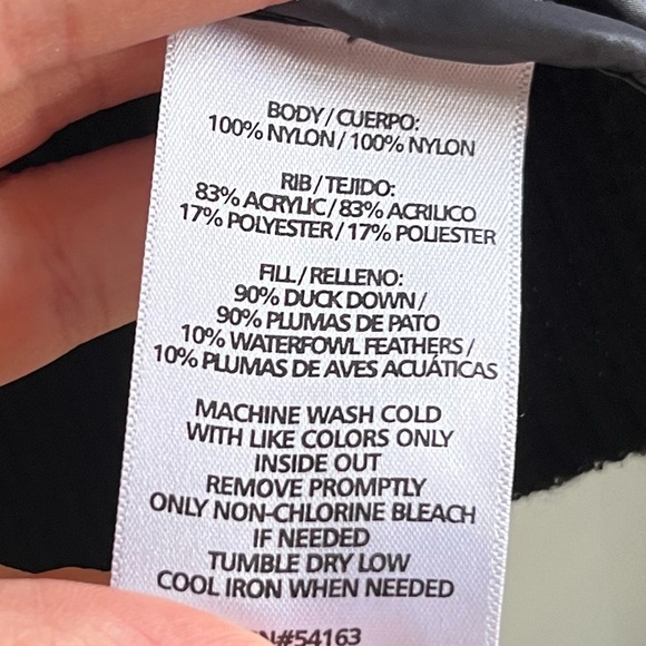 Calvin Klein Women’s Black Mixed Media Duck Down Quilted Knit Puffer Vest Sz Lg - Picture 8 of 9